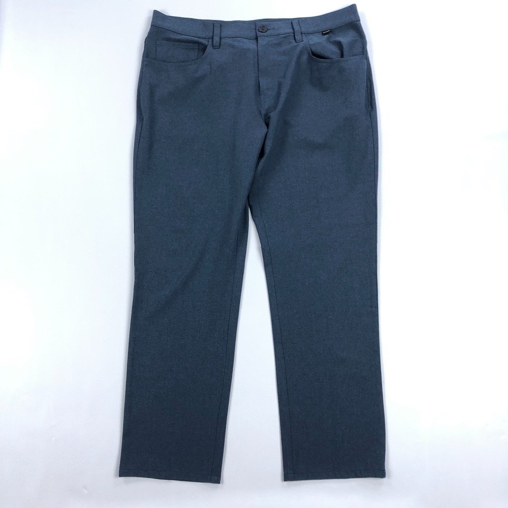 Travis Mathew Golf Pants Mens 35x30 Open to Close Heather Blue Performance